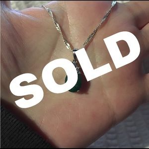 Vintage Emerald & CZ Necklace